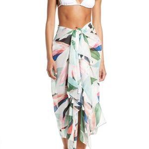 Pool to Party Paradise Pareo Sarong Wrap Coverup NWT